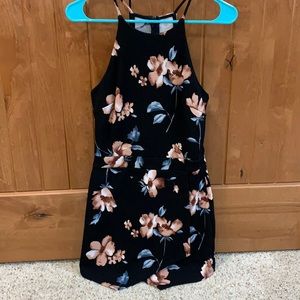 Fitted, floral romper